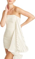 Thumbnail for your product : AMUR Pleated Ruffle Satin Strapless Mini Dress