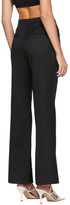 Thumbnail for your product : LVIR Black Summer Wool Slit Trousers
