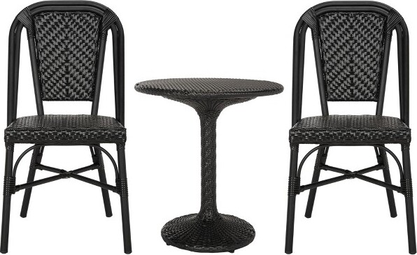 Safavieh Daria3PieceBistroSet-Indoor/Outdoor-PAT9504-Black