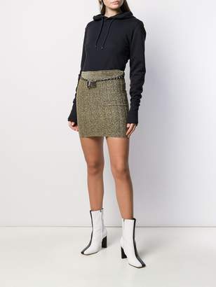 Gaelle Bonheur metallic straight mini skirt