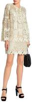 Thumbnail for your product : Anna Sui Lace-up Guipure Lace Mini Dress