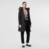 Thumbnail for your product : Burberry Detachable Faux Fur Trim Hooded Puffer Coat