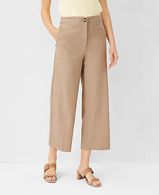 Ann Taylor The Tall Wide Leg Crop Pant - ShopStyle