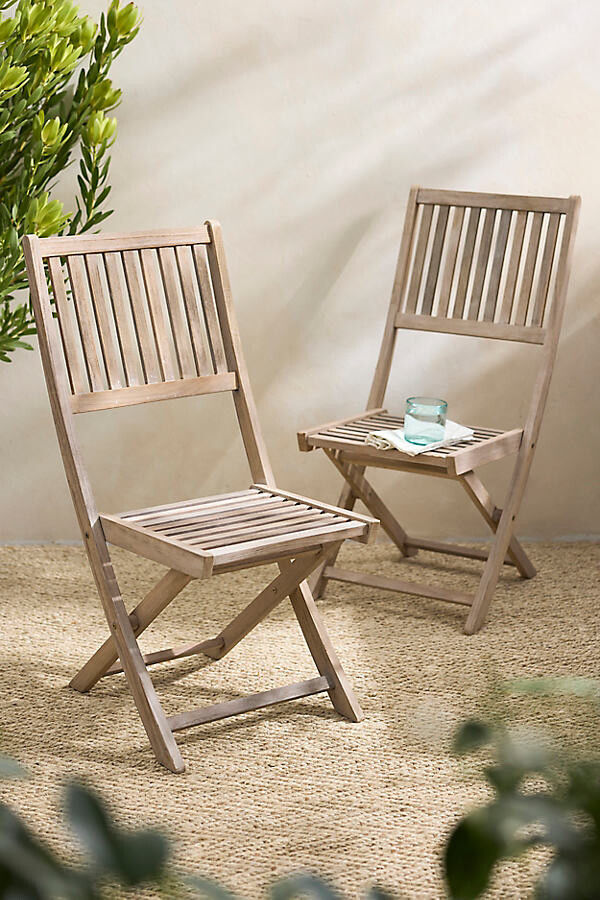 Folding Teak Side Chairs