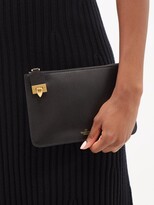 Thumbnail for your product : Valentino Garavani Rockstud Grained-leather Pouch - Black