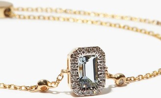 Anissa Kermiche March Diamond, Aquamarine & 14kt Gold Bracelet