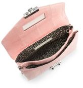 Thumbnail for your product : Loeffler Randall Junior Lock Snake-Embossed Leather Clutch