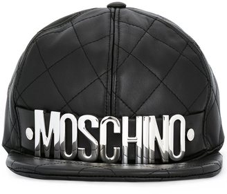 Moschino quilted logo plaque cap