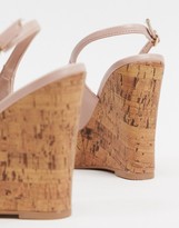 Thumbnail for your product : Lipsy peep toe sling back cork wedge in pink
