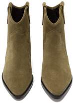 Thumbnail for your product : Isabel Marant Dewina Western Suede Ankle Boots - Womens - Khaki