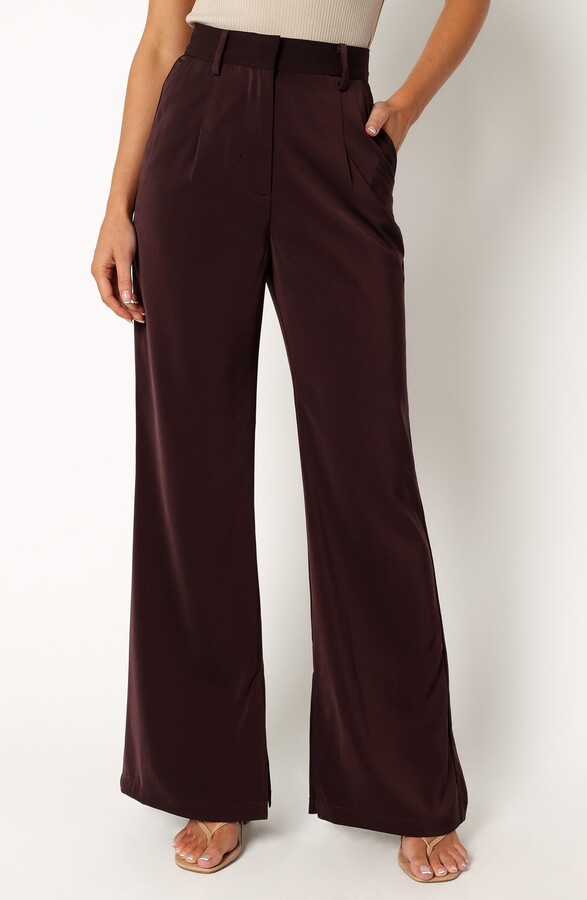 Petal & Pup Neveah Wide Leg Satin Pants