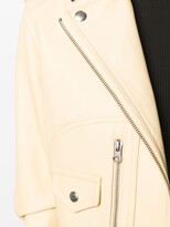 Thumbnail for your product : Yves Salomon Cropped Biker Jacket