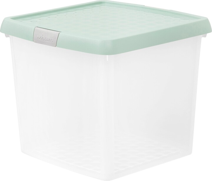 Dunelm 14L Wham Clip Square Storage Box Sage ShopStyle
