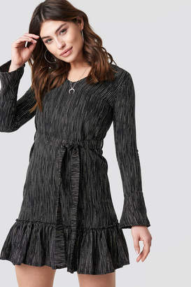 Trendyol Wasitband Detail Patterned Dress Black