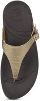 Thumbnail for your product : FitFlop The Skinny Leather Croc Bronze Flip Flops