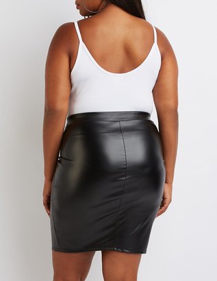 Charlotte Russe Plus Size Caged O- Ring Bodysuit