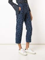 Thumbnail for your product : Julien David floral cropped trousers