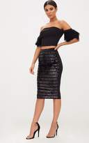 Thumbnail for your product : PrettyLittleThing Black Sequin Midi Skirt