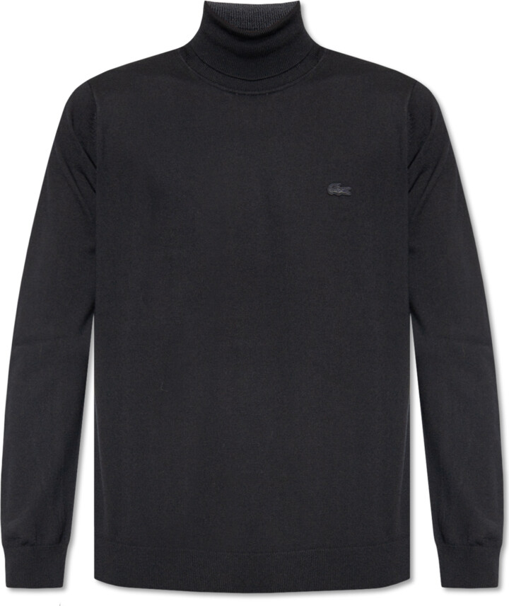 Lacoste Wool pullover with high neck - ShopStyle Turtleneck Sweaters