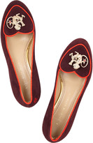 Thumbnail for your product : Charlotte Olympia Year of the Monkey suede slippers