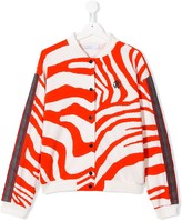 Thumbnail for your product : Roberto Cavalli Junior TEEN zebra print bomber jacket