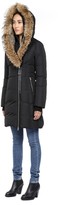 Thumbnail for your product : Mackage Trish-F4 Black Long Winter Down Coat With Fur Hood