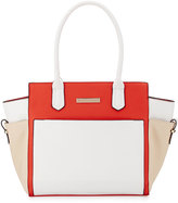 Thumbnail for your product : Catherine Malandrino Ava Colorblock Faux-Leather Satchel, Tangerine