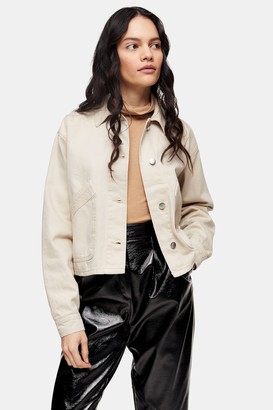 topshop beige shacket