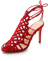 Thumbnail for your product : Alexandre Birman Suede Lattice Sandals