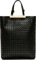Thumbnail for your product : Marni Black Woven Leather & Raffia Tote Bag