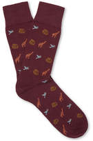 Thumbnail for your product : Corgi Intarsia Cotton-Blend Socks
