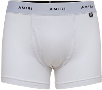 Amiri Logo cotton boxer briefs - ShopStyle