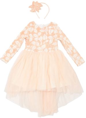 Billieblush Sequins Stretch Tulle Party Dress