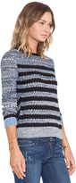 Thumbnail for your product : Shae Basketweave Stripe Pullover