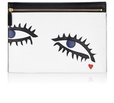 Thumbnail for your product : Lulu Guinness White Eye Leather Naomi Clutch