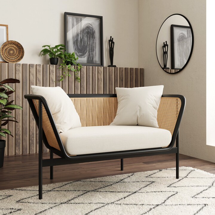 Dunelm Valerie Linen Look Compact 2 Seater Ivory Cream ShopStyle