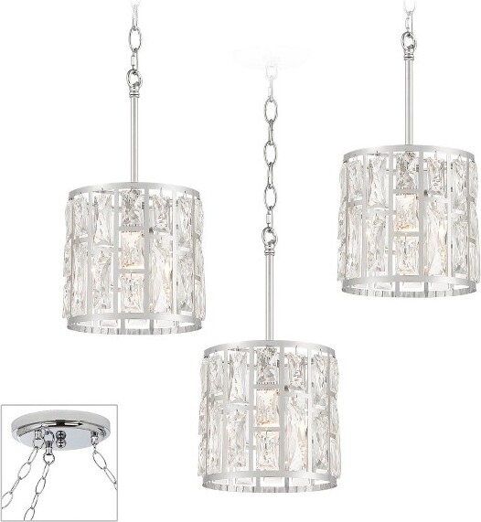 Vienna Full Spectrum Chrome Silver Swag Pendant Chandelier Modern Clear