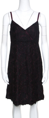Dolce & Gabbana Black Floral Lace Sleeveless Dress M - ShopStyle