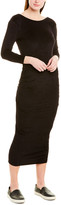Thumbnail for your product : James Perse Fitted Low Back Velvet Midi Dress