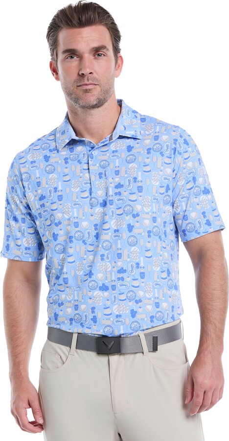 Callaway Men's Celebration Feast Print Golf Polo, Small, Open Air