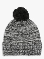 Thumbnail for your product : John Lewis & Partners Diamond Knit Beanie Hat, Black/Grey/White