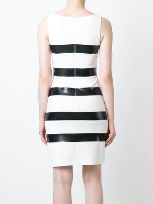 Moschino Boutique stripe and bow fitted dress