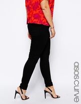 Thumbnail for your product : ASOS CURVE Jet Black Skinny Jean