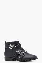 Thumbnail for your product : boohoo Womens Alice Pin Stud Strap Ankle Boots