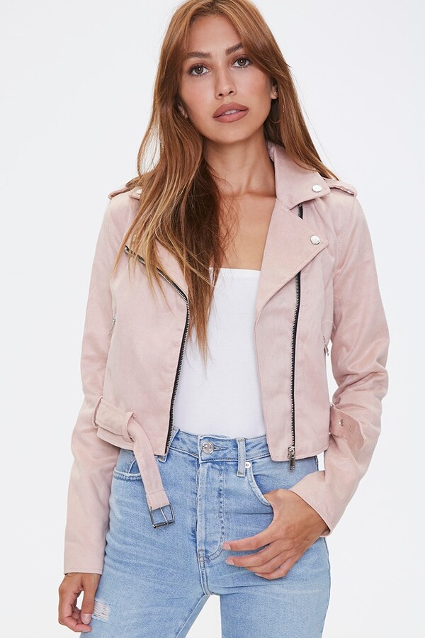 Forever 21 Faux Suede Moto Jacket - ShopStyle