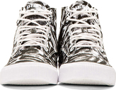 Thumbnail for your product : Diesel Black & White Printed Vulcanized Persis Sneakers