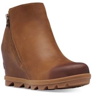 Sorel Joan Of Arctic Wedge Booties Tan-Oxford shoes online shopping at Shoe Trove