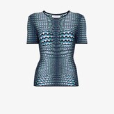 Thumbnail for your product : Marine Serre Blue Moonfish Skin Knitted T-Shirt