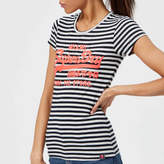 Superdry Women's Vintage Logo Stripe Entry T-Shirt