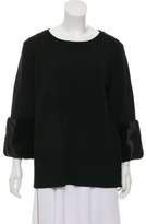 Thumbnail for your product : Michael Kors Mink-Trimmed Cashmere Sweater w/ Tags Black Mink-Trimmed Cashmere Sweater w/ Tags